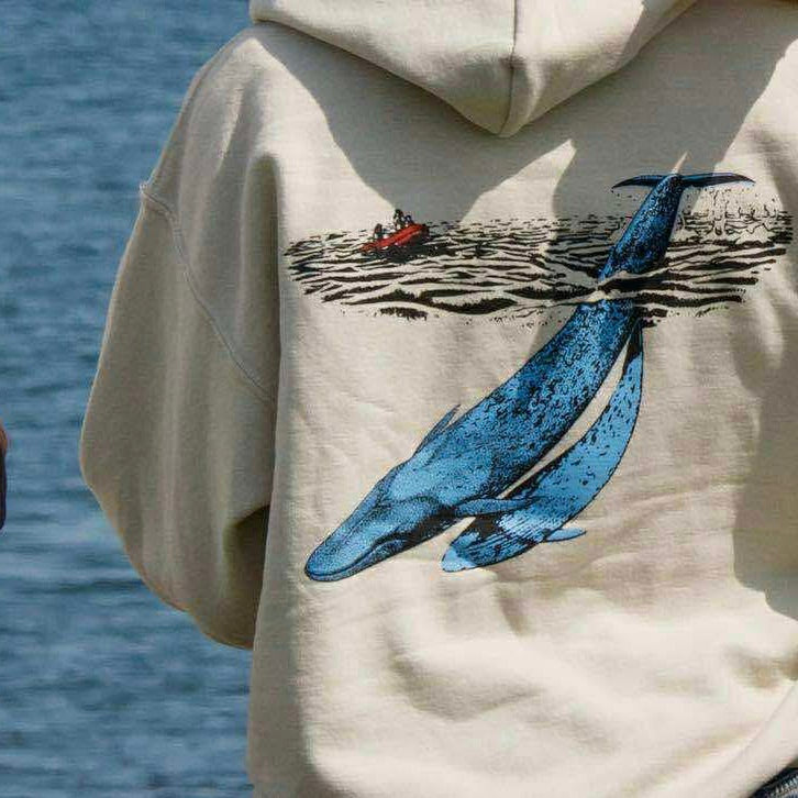 Whale Explorer Hoodie – Unisex Adult Adventure Sweatshirt Supporting MICS Conservation