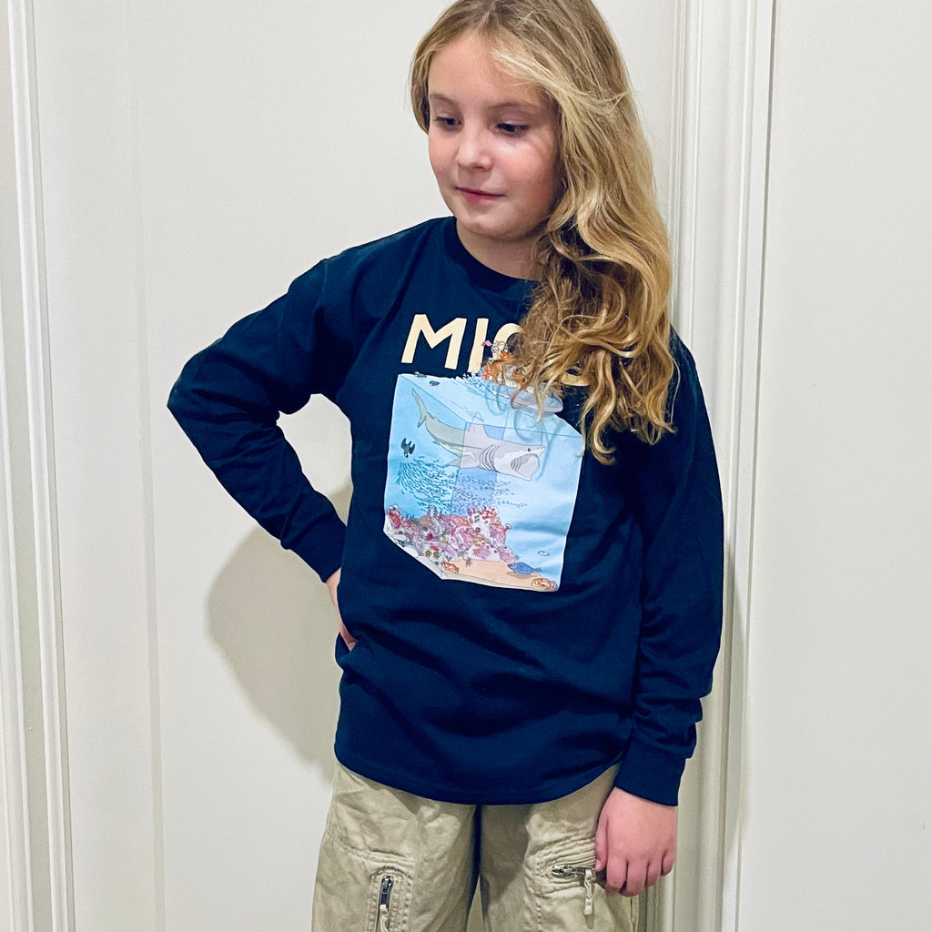 Kids Shark Explorer Long-Sleeve Shirt