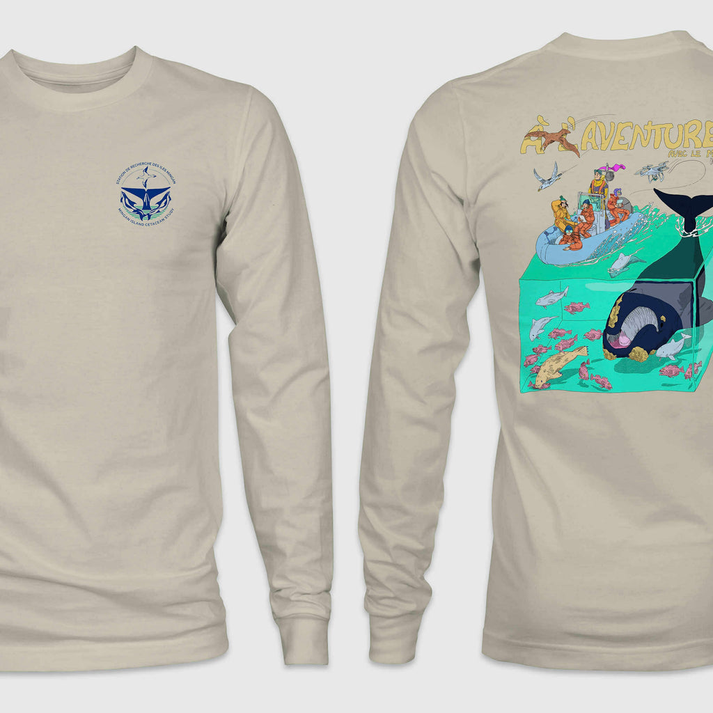 Right Whale Explorer Adult Unisex Long-Sleeve Crew Neck Supporting MICS Conservation