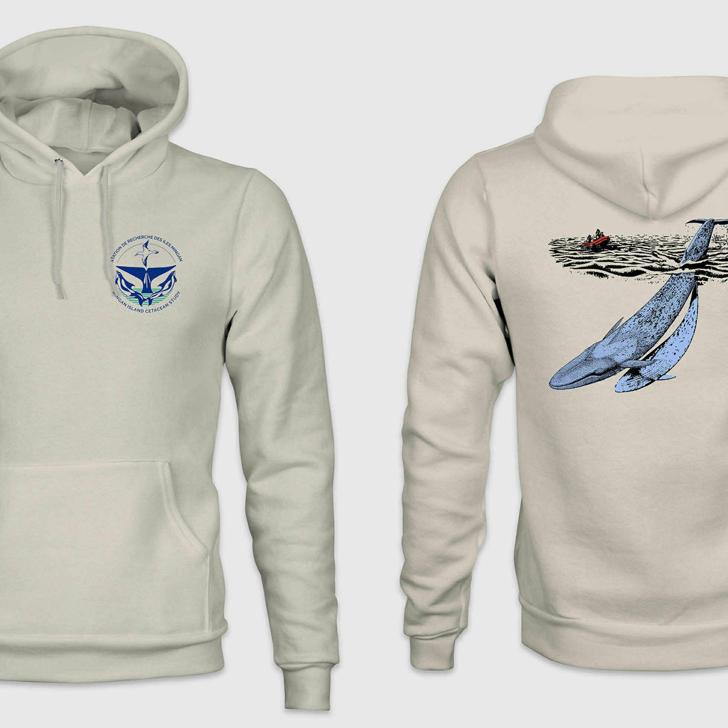Whale Explorer Hoodie – Unisex Adult Adventure Sweatshirt Supporting MICS Conservation